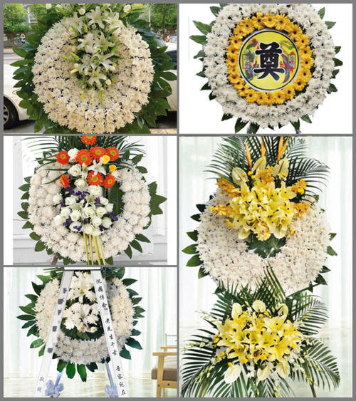 湖北黄冈市黄梅县新开镇边洲村花圈速递