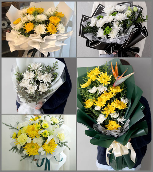 湖北黄冈市黄梅县新开镇边洲村白事花束代送